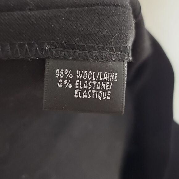 Lafayette 148 New York Stretch Wool Unlined Straight Black Dress Pants 2 - Picture 10 of 10